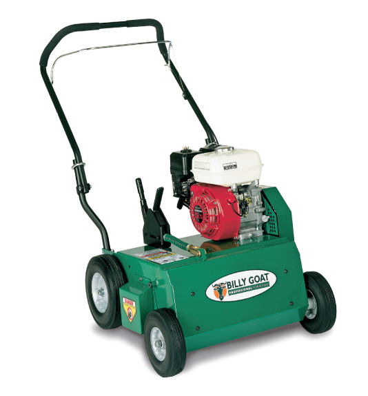 Motorized clearance lawn rake